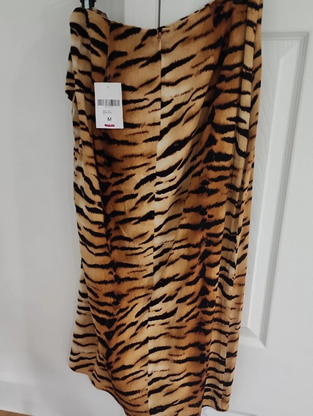 Forever 21 Tiger Print Midi Skirt in Tan and Black